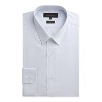 Limehaus Blue Poplin Slim Fit Shirt Tipped With White 16.5 Blue