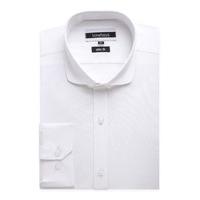 limehaus plain white penny round collar shirt 15 white