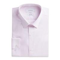 limehaus pink textured dobby slim fit shirt 16 pink