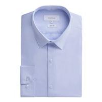 Limehaus Blue Textured Dobby Slim Fit Shirt 14.5 Light Blue