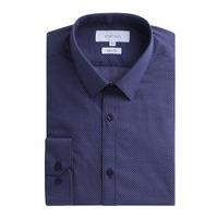 limehaus navy dobby slim fit shirt 14 navy