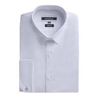 Limehaus White Double Cuff Slim Fit Shirt 17 White