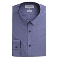 limehaus navy micro houndstooth slim fit shirt 15 navy