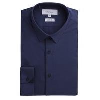 limehaus blue pin dot slim fit shirt 17 blue