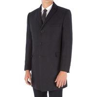 Limehaus Navy Texture Overcoat 38R Navy