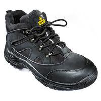 Lightweight Unisex Work Boots, Black, Size 8