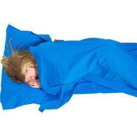 lifeventure cotton sleeping bag liner anti bac rectangular blu sleepin ...