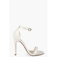 Lizard Barely There Heels - white