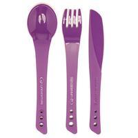 Lifeventure Ellipse Knife, Fork and Spoon Set - Purple, Purple