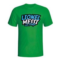 lionel messi comic book t shirt green