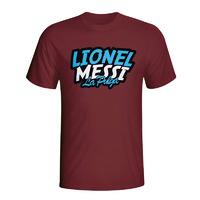 lionel messi comic book t shirt maroon