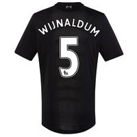 Liverpool Away Shirt 2016-17 with Wijnaldum 5 printing, Black