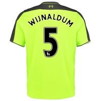 Liverpool Third Infant Kit 2016-17 with Wijnaldum 5 printing, Green