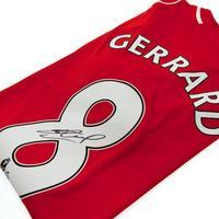 liverpool fc gerrard signed shirt