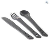 Lifeventure Ellipse Knife/Fork/Spoon Set - Colour: Graphite