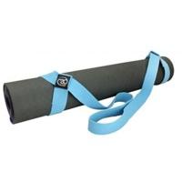 light blue yoga belt mat carry strap