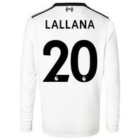 Liverpool Away Shirt 2017-18 - Long Sleeve - Kids with Lallana 20 prin, Black