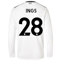 liverpool away shirt 2017 18 long sleeve with ings 28 printing black