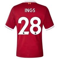 Liverpool Home Elite Shirt 2017-18 with Ings 28 printing, Red