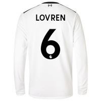 Liverpool Away Shirt 2017-18 - Long Sleeve with Lovren 6 printing, Black