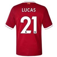 liverpool home shirt 2017 18 with lucas 21 printing red