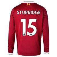 Liverpool Home Shirt 2017-18 - Long Sleeve - Kids with Sturridge 15 pr, Red