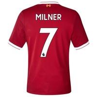 Liverpool Home Elite Shirt 2017-18 with Milner 7 printing, Red