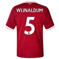 Liverpool Home Shirt 2017-18 with Wijnaldum 5 printing, Red