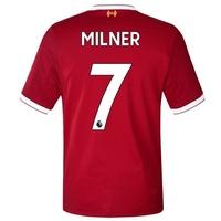 liverpool home shirt 2017 18 with milner 7 printing red