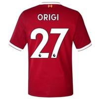 liverpool home shirt 2017 18 with origi 27 printing red