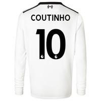 liverpool away shirt 2017 18 long sleeve kids with coutinho 10 pri bla ...