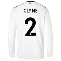 liverpool away shirt 2017 18 long sleeve with clyne 2 printing black