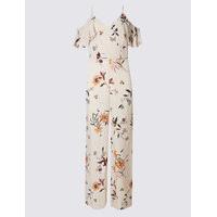 Limited Edition Floral Print Ruffle Sleeve Jumpsuit