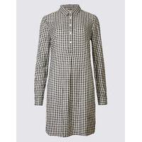 limited edition gingham long sleeve shirt dress