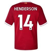 Liverpool Home Shirt 2017-18 with Henderson 14 printing, Red