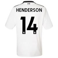 liverpool away shirt 2017 18 with henderson 14 printing black