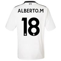 Liverpool Away Shirt 2017-18 with Alberto.M 18 printing, Black