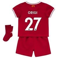 Liverpool Home Baby Kit 2017-18 with Origi 27 printing, Red