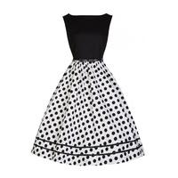 Lindy Bop Audrey Swing Dress in Monochrome