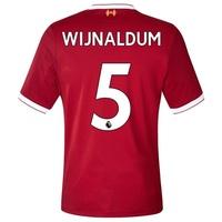 Liverpool Home Elite Shirt 2017-18 with Wijnaldum 5 printing, Red