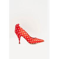 Lindy Bop Claudette Polka Dot Court Shoes in Red