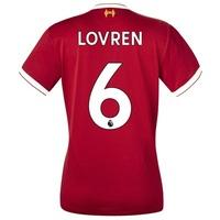 Liverpool Home Shirt 2017-18 - Womens with Lovren 6 printing, Red