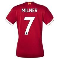 Liverpool Home Shirt 2017-18 - Womens with Milner 7 printing, Red