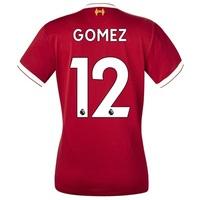 Liverpool Home Shirt 2017-18 - Womens with Gomez 12 printing, Red