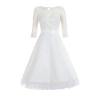 Lindy Bop Abigail Swing Dress in Ivory