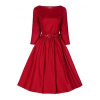 Lindy Bop Holly Swing Dress in Red