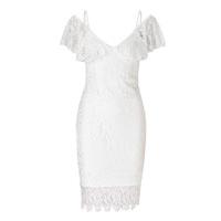 lipstick boutique jessica wright constance off shoulder dress in white