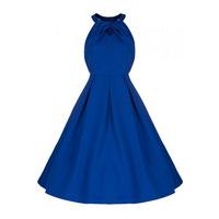 lindy bop cheronda swing dress in blue