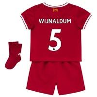 Liverpool Home Baby Kit 2017-18 with Wijnaldum 5 printing, Red