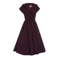 Lindy Bop Amber Swing Dress in Purple